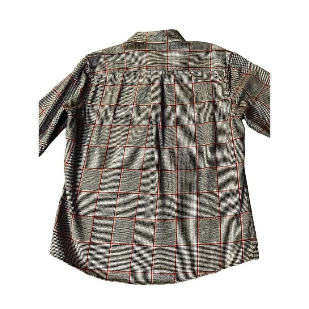 Eddie Bauer Shirt Mens L Classic Fit Black Red Plaid Flannel Cotton Used - Picture 4 of 13